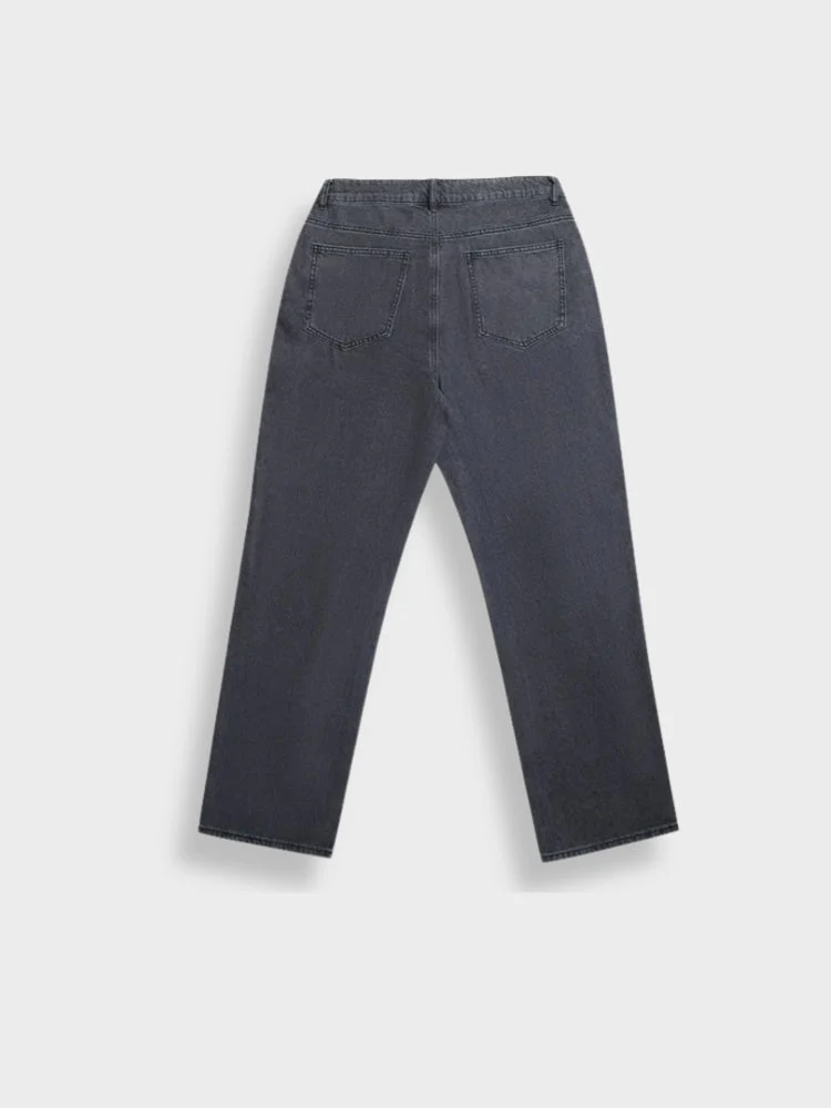 Baggy Grey Wide Bottom Jeans - Image 3