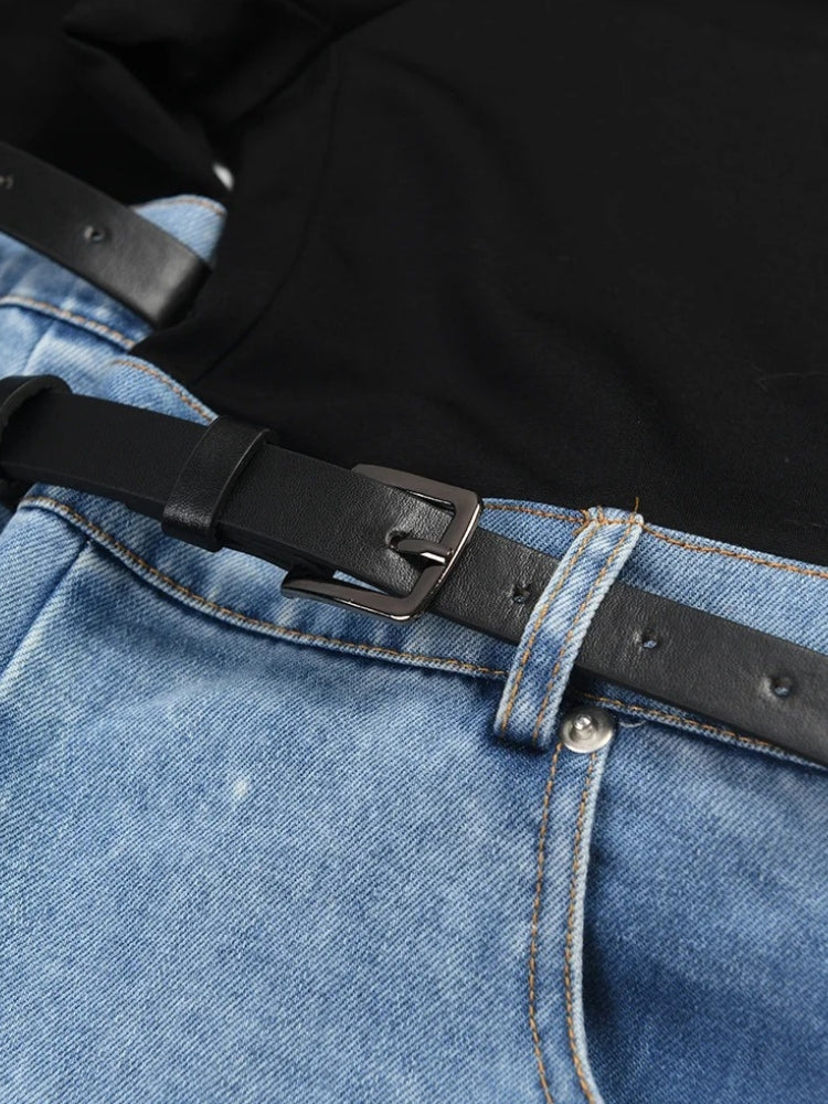 High Wait Half Denim Jeans - Image 8