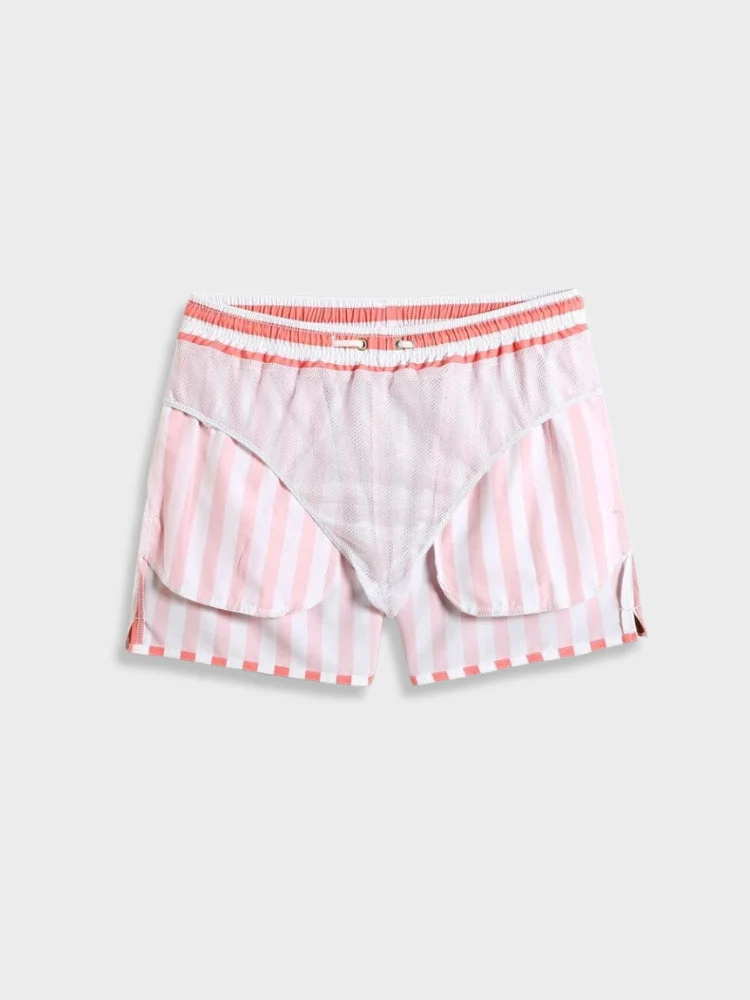Old Money Striped Red Swimshorts - Image 3